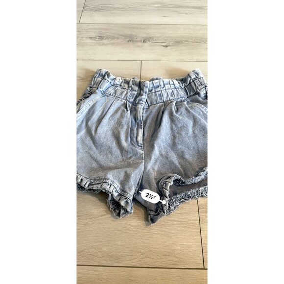 Sea New York Idun Ruffled Denim Acid Wash High Rise Shorts Women's 4 - Picture 4 of 9